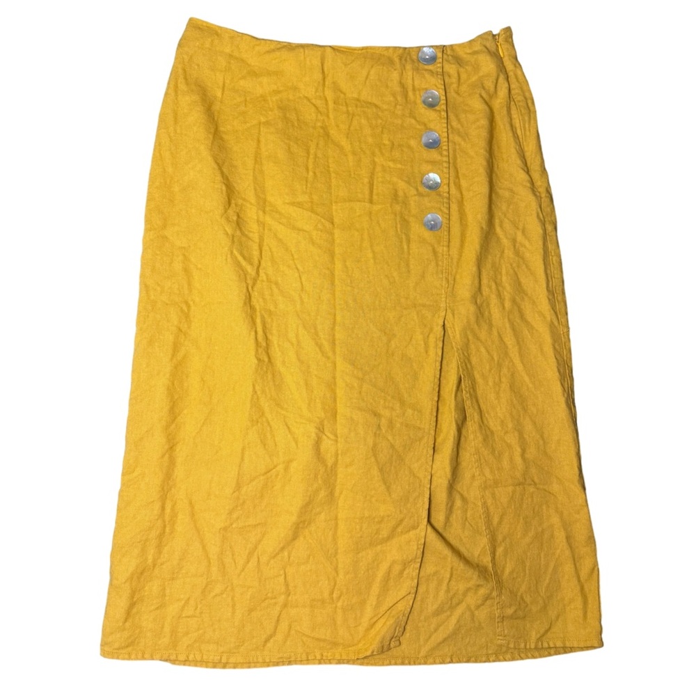 MARC New York Linen Blend Midi Skirt
